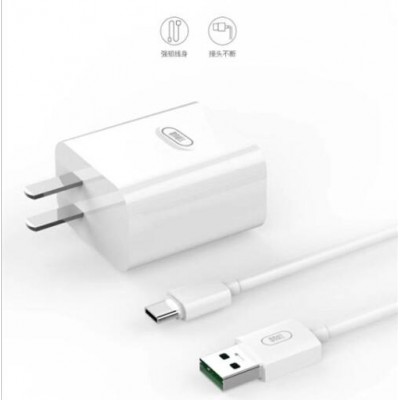 2019 mobile phone accessories super fast charger for Huawei 5A fast usb wall charger with type c cable